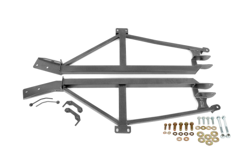 BMR Suspension BMR 93-02 F-Body Non-Convertible Bolt-On 4-Point Subframe Connectors - Black Hammertone