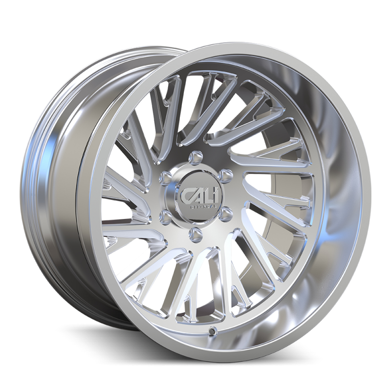 Cali Off-Road 9114 Purge 22x12 / 6x135 BP / -51mm Offset / 87.1mm Hub Polished Wheel