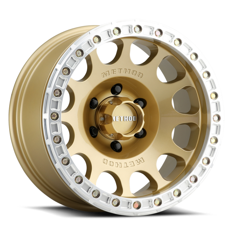 Method Wheels Method MR105 Beadlock 17x9 -38mm Offset 6x5.5 3.50in BS 108mm CB - Gold Wheel