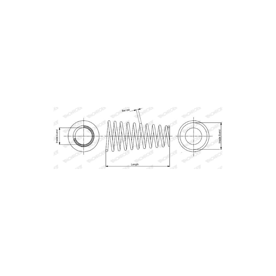 Monroe Sp0448 Coil Spring for Toyota Camry Iiisaloon (_V1_)