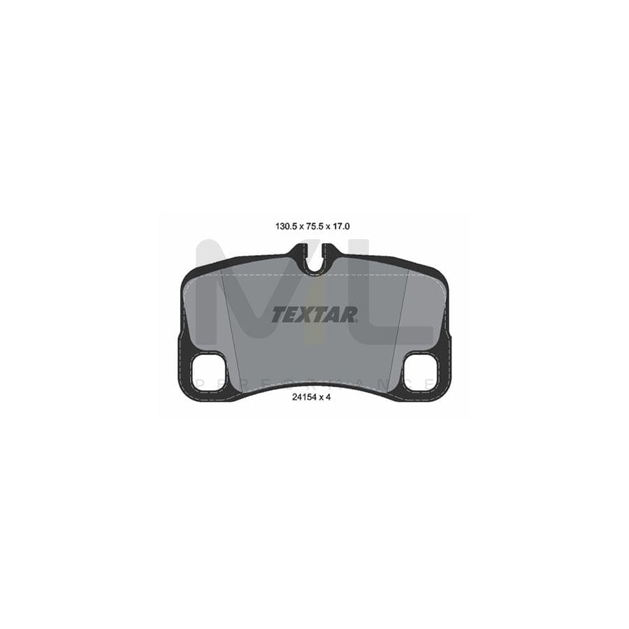 TEXTAR 2415401 Brake pad set for PORSCHE 911 prepared for wear indicator