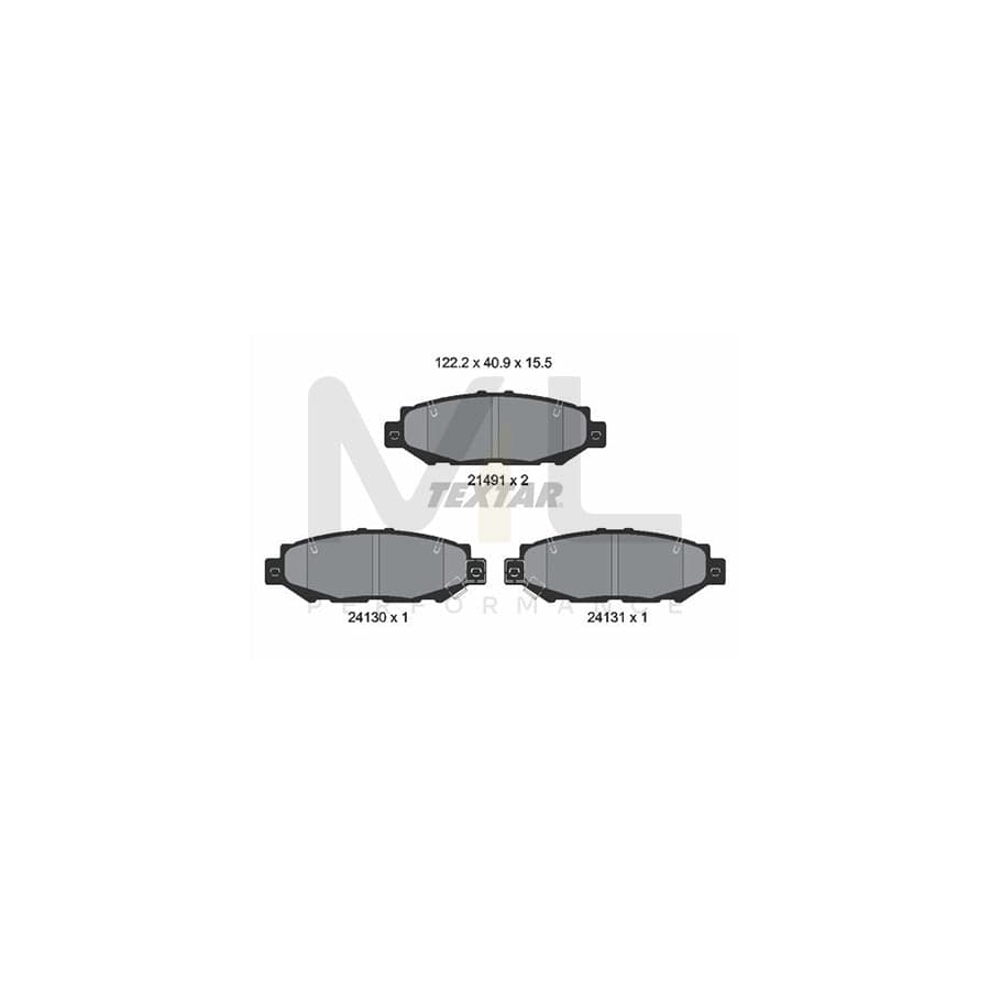TEXTAR 2149101 Brake pad set with acoustic wear warning