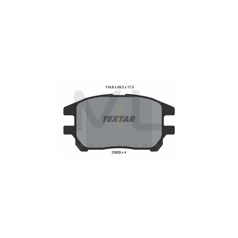 TEXTAR 2392901 Brake pad set for LEXUS RX I (XU10) not prepared for wear indicator