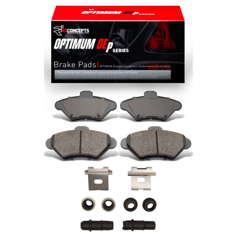 R1 Concepts R1 94-98 Ford Mustang Front Optimum OE Pads & Hardware Kit