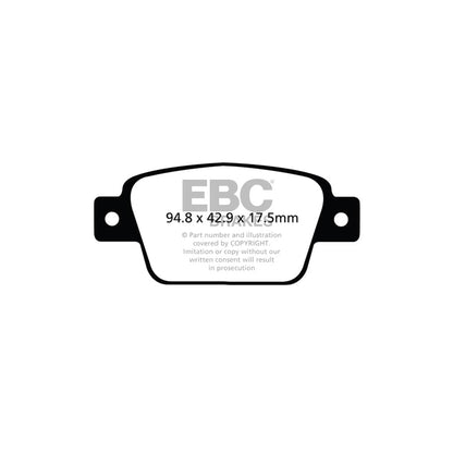 EBC PD03KR861 Fiat Lancia Yellowstuff Rear Brake Pad & Plain Disc Kit - Bosch Caliper (Inc. Bravo & Delta) 2 | ML Performance UK Car Parts