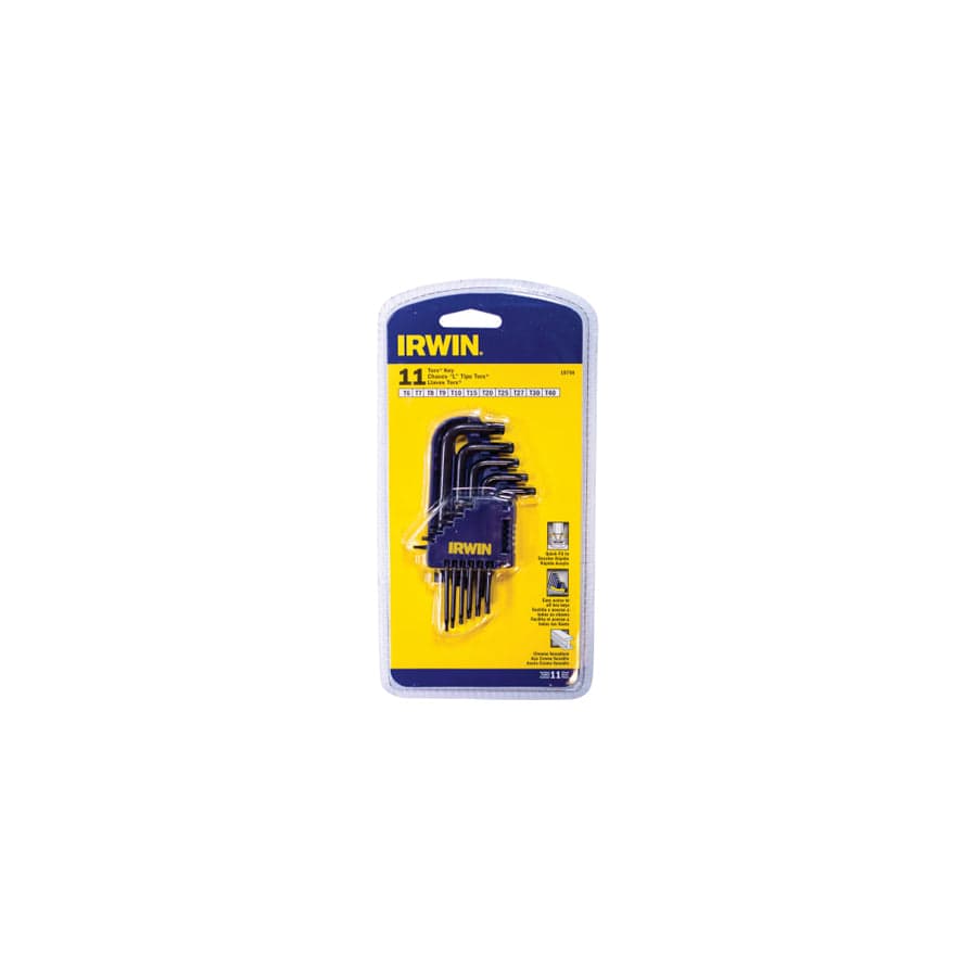 IRWIN® IRWT10758 T10758 Short Arm TORX Key Set, 11 Piece (TX6-TX40)