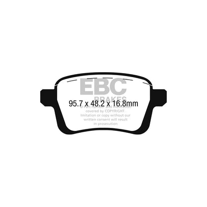 EBC PDKR1083 Fiat Ultimax Rear Brake Pad & Plain Disc Kit - TRW Caliper 2 | ML Performance UK Car Parts