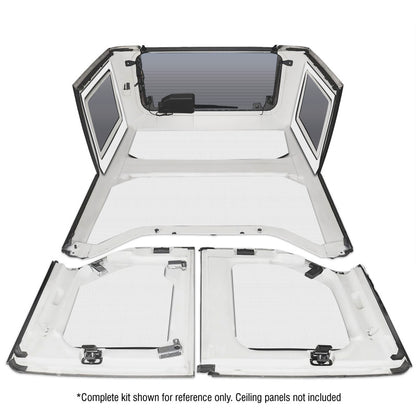 DEI 11-18 Jeep Wrangler JK 4-Door Boom Mat Rear Side Window Trim - 2 Piece - White