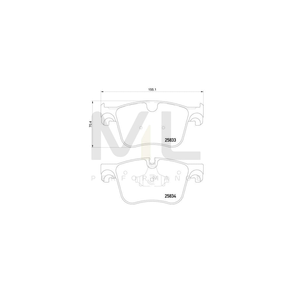 Hella 8DB 355 020-981 Brake Pad Set Prepared For Wear Indicator | ML Performance Car Parts