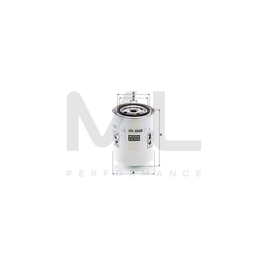 MANN-FILTER WK 930/8 Fuel filter Spin-on Filter