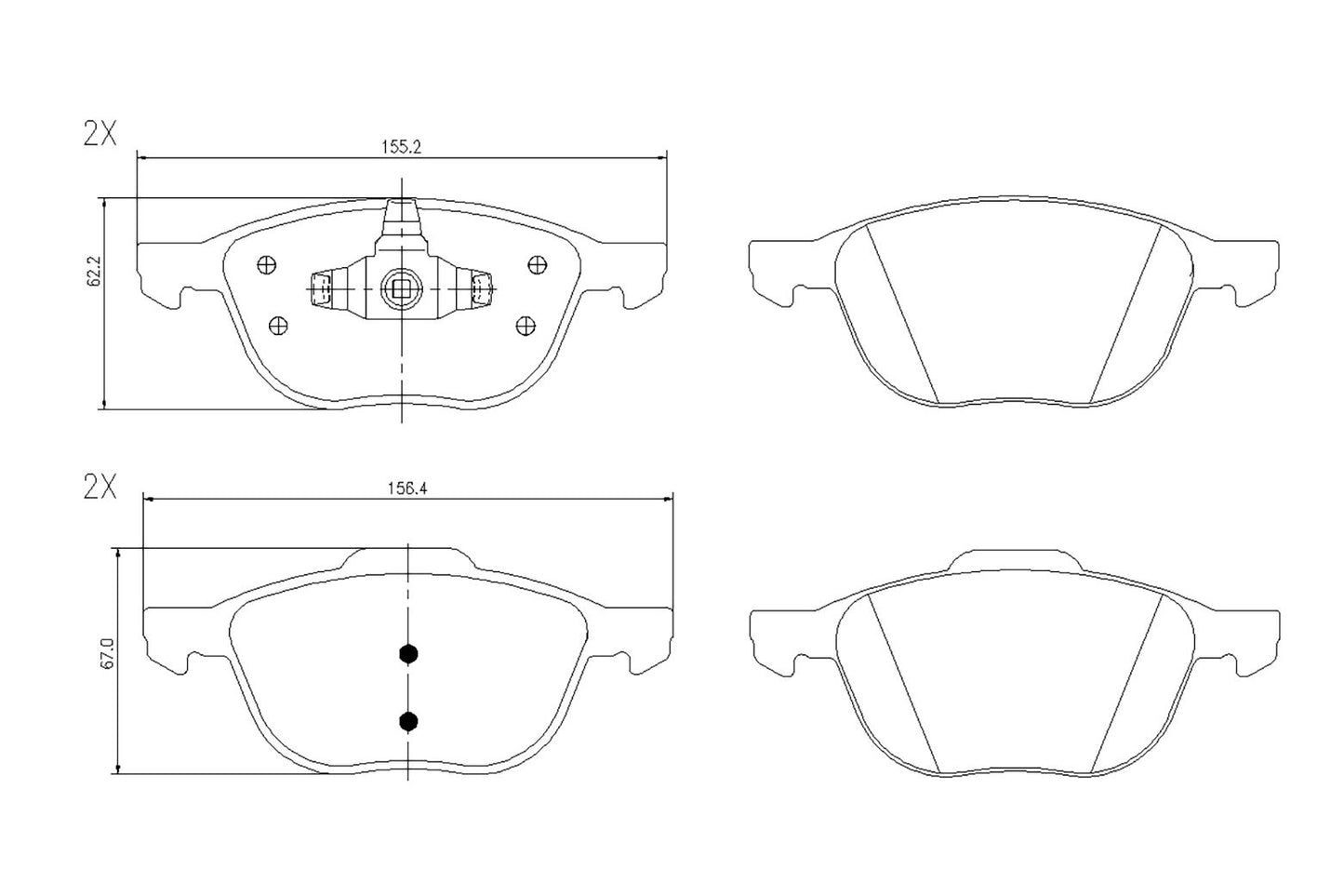 BOGAP F8210380 Brake Pad Set, Disc Brake | ML Performance Car Parts