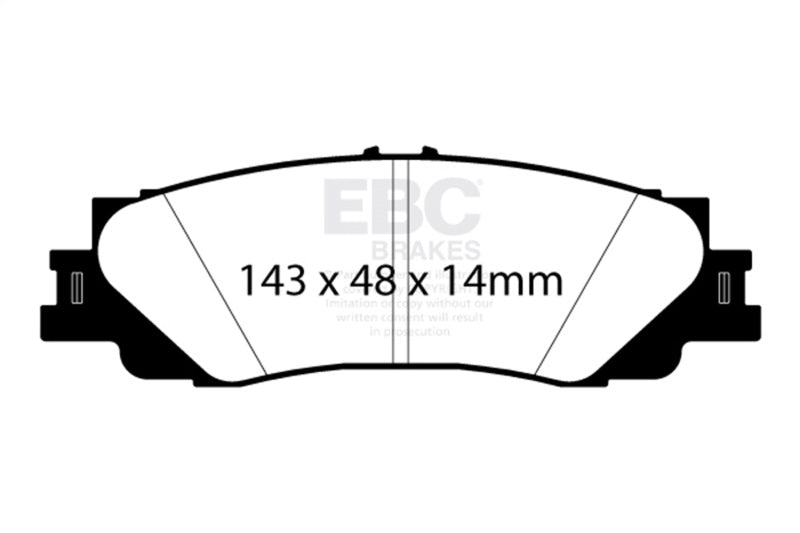 EBC 2022+ Lexus LX600 3.5TT Yellowstuff Rear Brake Pads