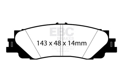 EBC 2022+ Lexus LX600 3.5TT Yellowstuff Rear Brake Pads