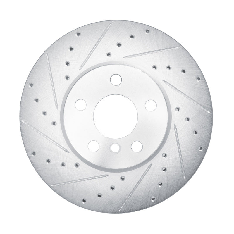 R1 Concepts R1 16-24 Mini Cooper (Excl Clubman) Front Left Drilled & Slotted Silver Brake Rotor