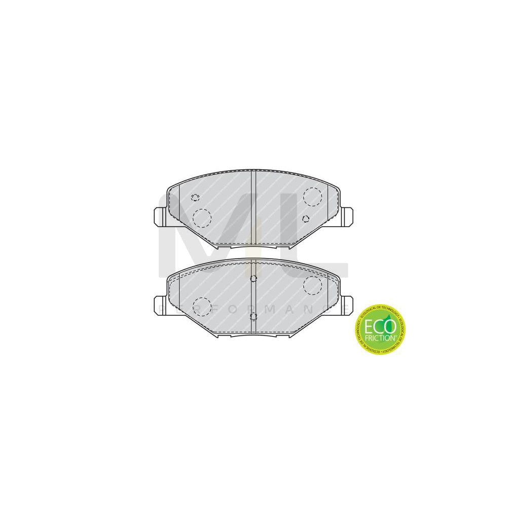 Ferodo FDB4590 Brake Pad Set Premier Eco Friction, Not Prepared for Wear Indicator, With Accessories