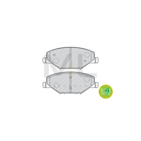 Ferodo FDB4590 Brake Pad Set Premier Eco Friction, Not Prepared for Wear Indicator, With Accessories