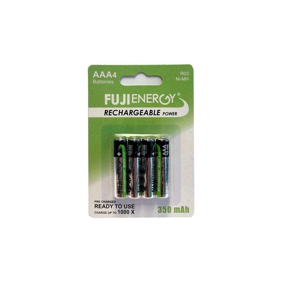 R03 Fuji Energy Rechargeable AAA 350 mAh (Card of 4)