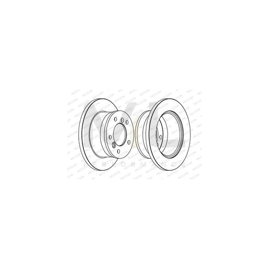 Ferodo FCR229C Brake Disc Solid, Coated  - Pair