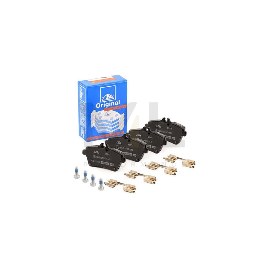 ATE 13.0460-2711.2 Brake pad set excl. wear warning contact, prepared for wear indicator, with brake caliper screws, with accessories