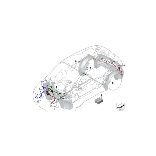 Genuine BMW 61129392559 Rep. Cable, Electric Parking Brake (Inc. i3 94Ah Rex, i3s 94Ah Rex & i3 60Ah)