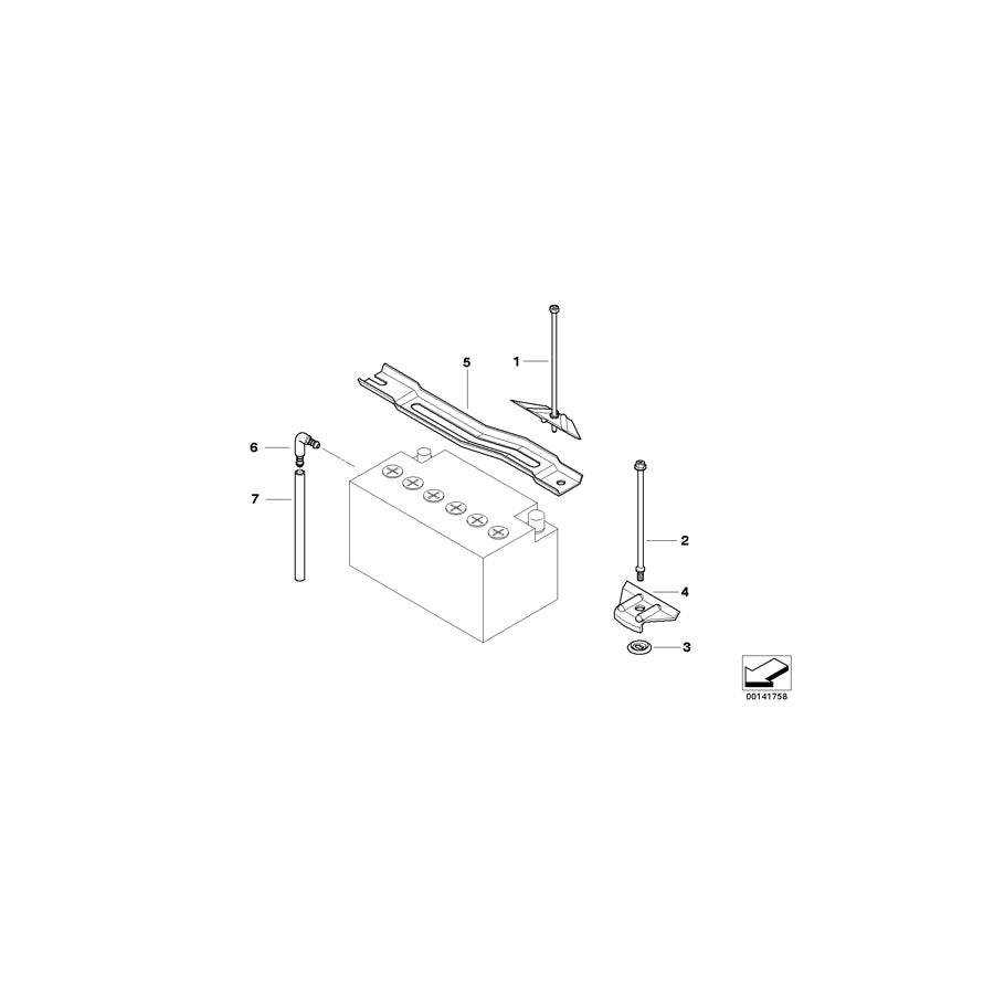 Genuine BMW 61217577620 E30 E63 E31 Mounting Screw 190mm (Inc. X6 30dX, 318d & X5 3.5d)