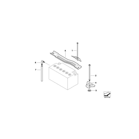 Genuine BMW 61217577620 E30 E63 E31 Mounting Screw 190mm (Inc. X6 30dX, 318d & X5 3.5d)