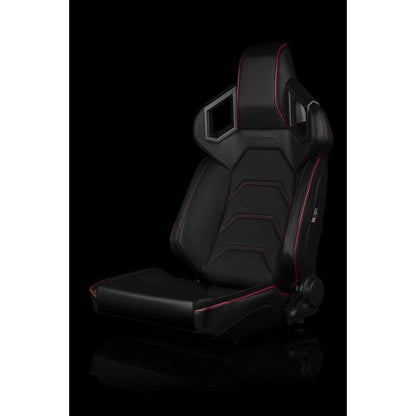 BRAUM Alpha-X Series Racing Seats (Red Stitching | Low Base Version) – Pair
