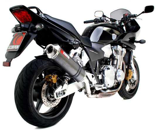 Scorpion EHA81CEO Honda CB1300 Factory Oval Slip-On - Carbon Fibre Sleeve | ML Performance UK UK