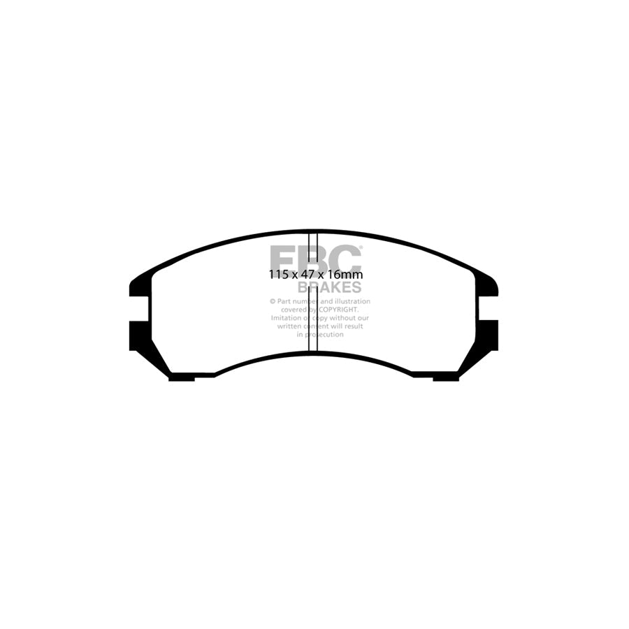 EBC PD01KF1105 Nissan Sunny Greenstuff Front Brake Pad & Plain Disc Kit  2 | ML Performance UK Car Parts