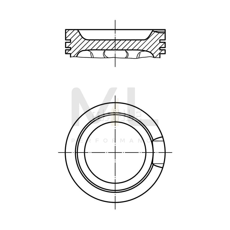 MAHLE ORIGINAL 033 16 00 Piston 81,01 mm, without cooling duct | ML Performance Car Parts