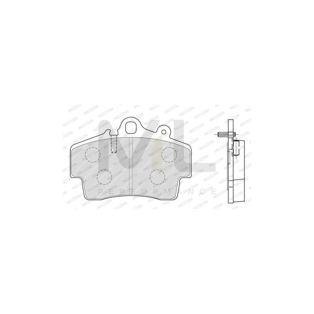 Ferodo Premier FDB1307 Brake Pad Set Prepared for Wear Indicator, Without Accessories
