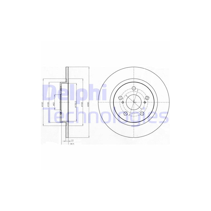 Delphi Bg4200C Brake Disc For Toyota Avensis