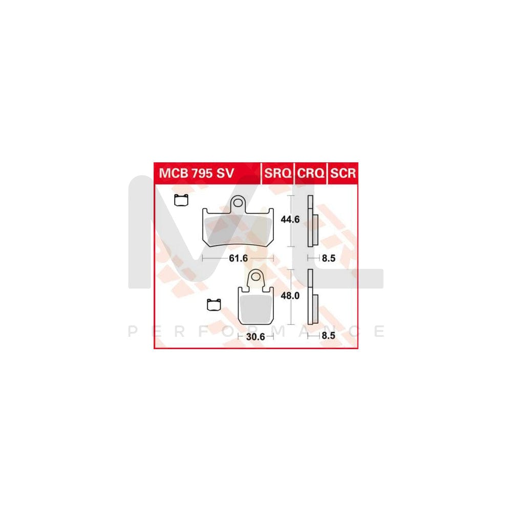 TRW Hyper Carbon Racing Mcb795Crq Brake Pad Set