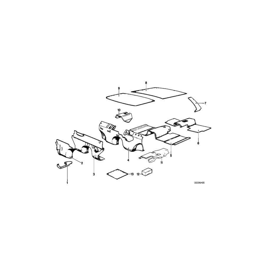 Genuine BMW 51481856988 E21 Heat Insulation Tunnel Bottom (Inc. 320i & 323i)