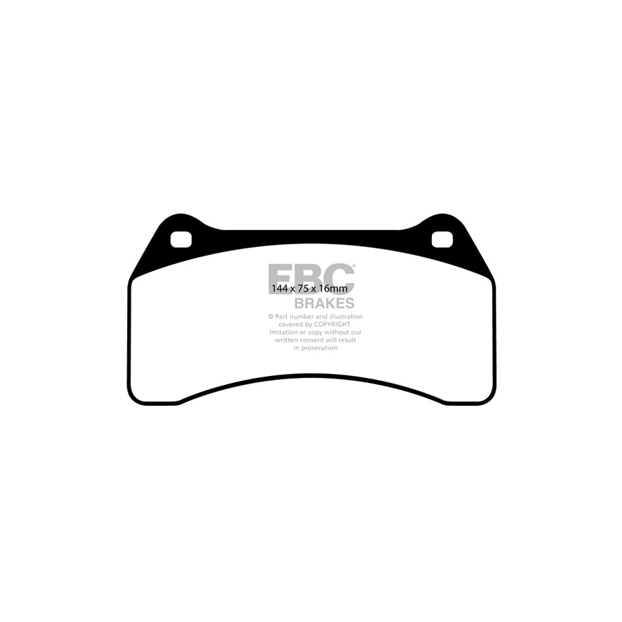 EBC PD07KF093 Daimler Jaguar Redstuff Front Brake Pad & USR Disc Kit - Brembo Caliper (Inc. Super Eight, Super V8, S-Type, XJR) 2 | ML Performance UK Car Parts