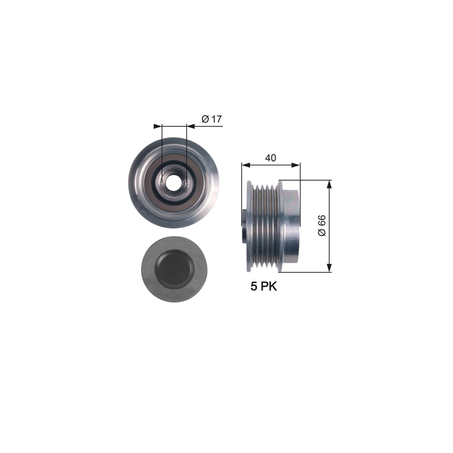 Gates OAP7122 Alternator Freewheel Clutch For Toyota Yaris