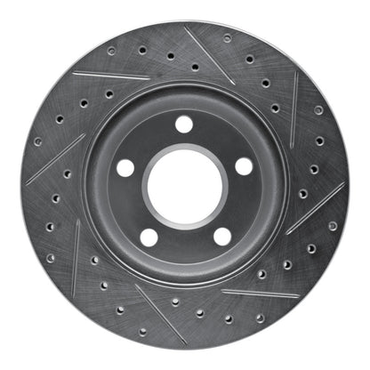 R1 Concepts R1 04-09 Buick Allure Front Left Drilled & Slotted Silver Brake Rotor
