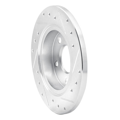 R1 Concepts R1 93-05 Ford Taurus SHO Rear Left Drilled & Slotted Silver Brake Rotor