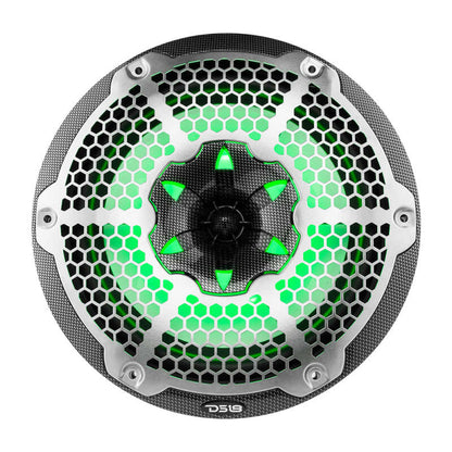 DS18 NXL-M Series Speaker w/ RGB LED Lights 10in 2-Way 200 Watts RMS 4 ohm Black Carbon Fiber