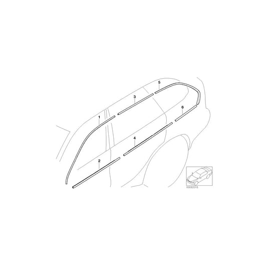 Genuine BMW 51368257710 E53 Covering Upper Right TITAN (Inc. X5)
