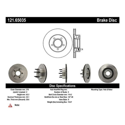 EBC 121.65035 CTek Standard Brake Rotor