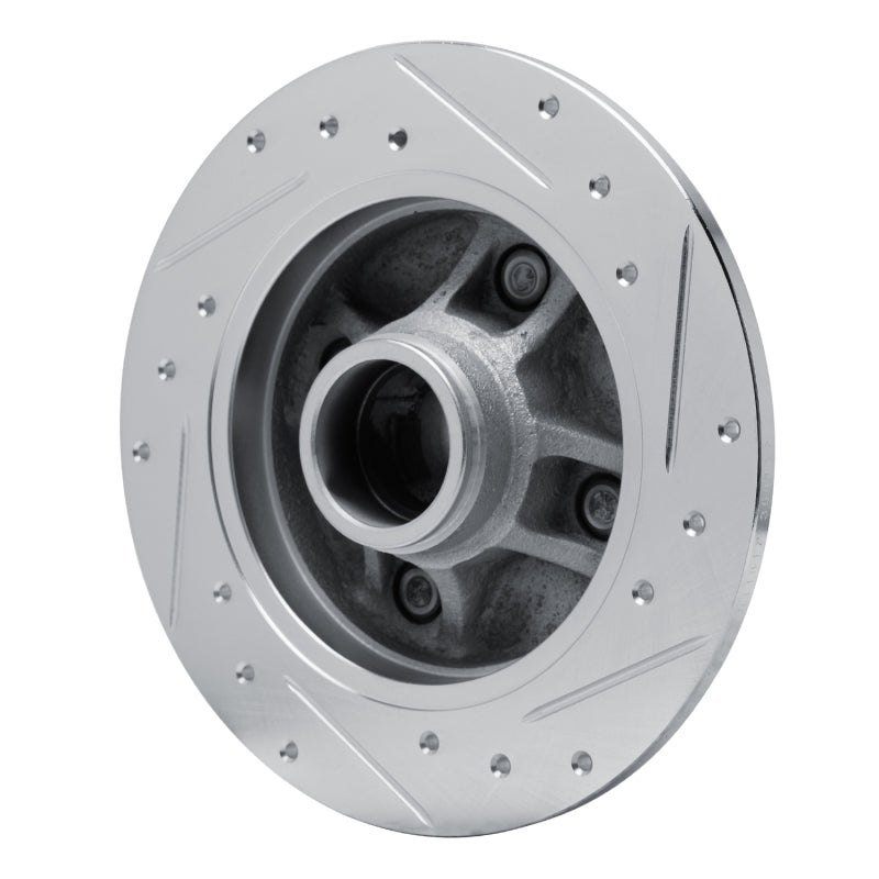 R1 Concepts R1 88-88 Nissan Maxima Rear Left Drilled & Slotted Silver Brake Rotor