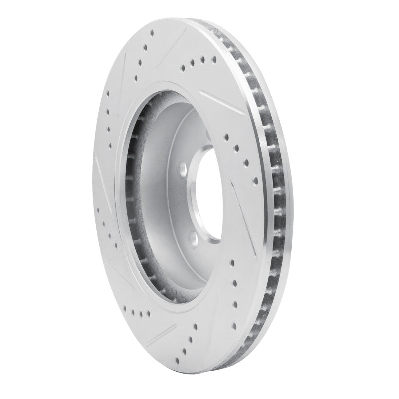 R1 Concepts R1 02-05 Ford Explorer Front Right Drilled & Slotted Silver Brake Rotor