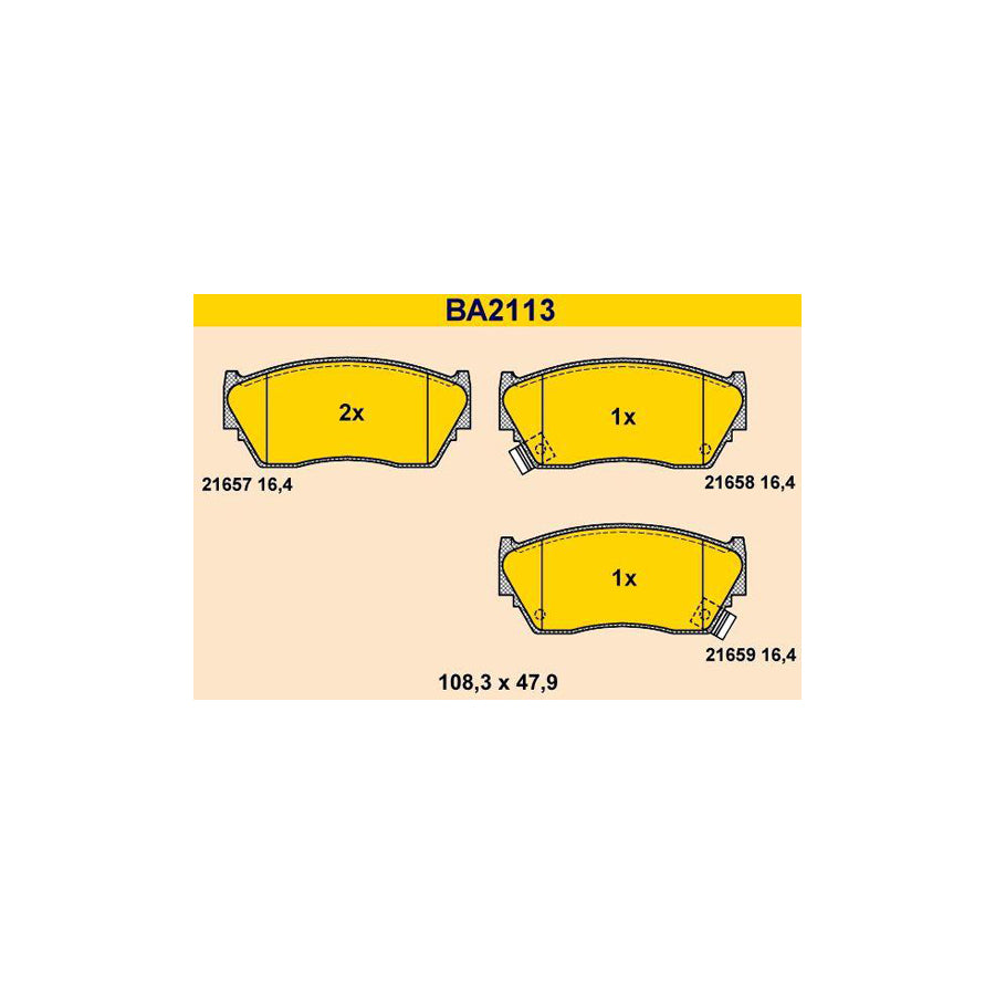 Barum Ba2113 Brake Pad Set