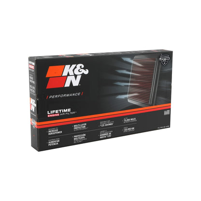 K&N 33-5112 High-Flow Original Lifetime Engine Air Filter - GENESIS GV80 L4-2.5L F/I