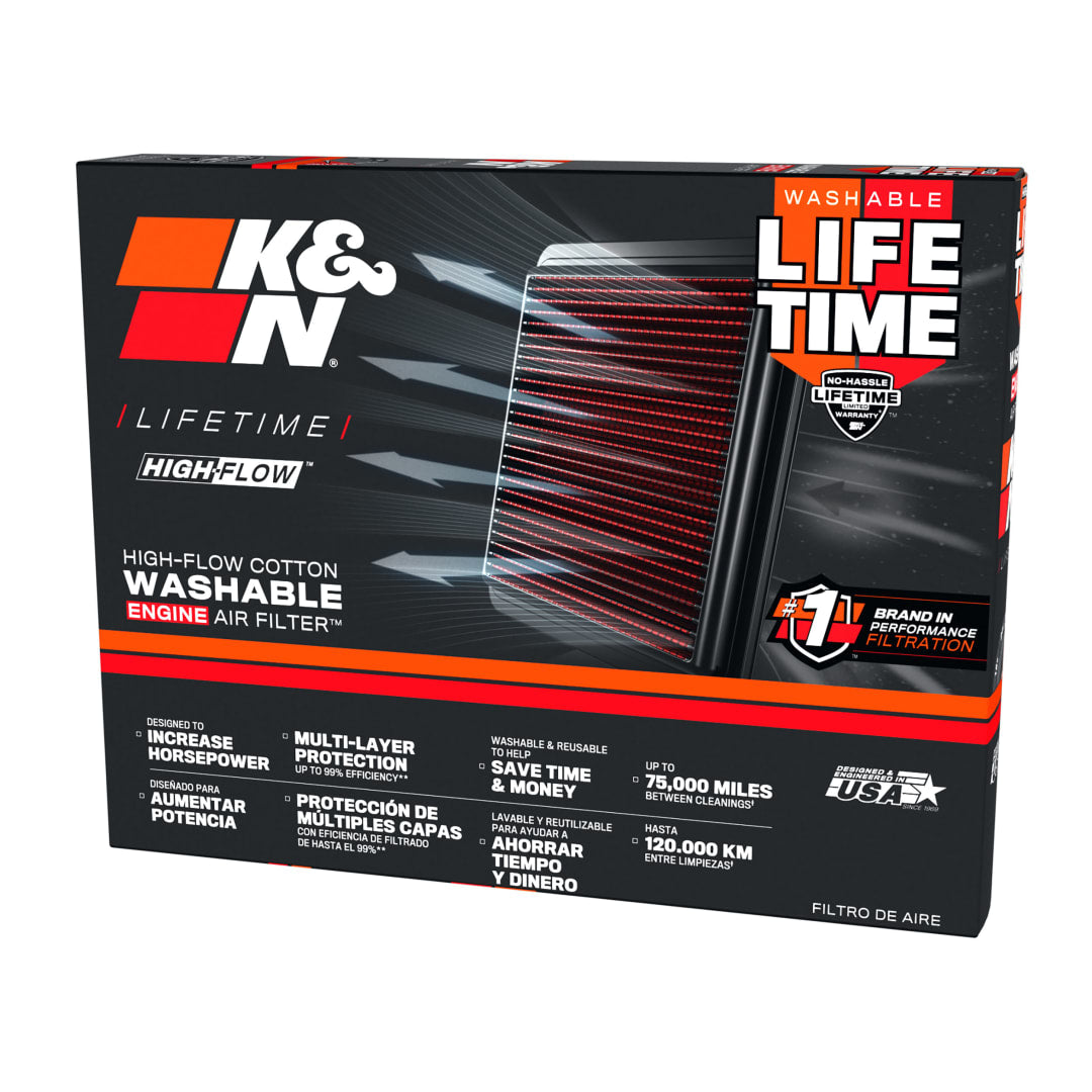 K&N AL-6620 High-Flow Original Lifetime Engine Air Filter - APRILIA RS660 659CC