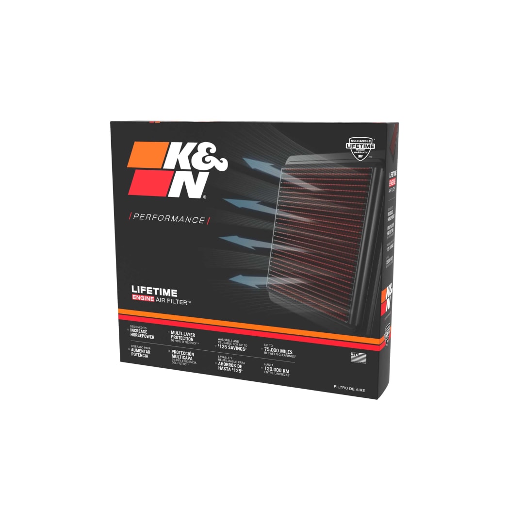 K&N 33-3171 High-Flow Original Lifetime Engine Air Filter - BMW M3 L6-3.0L F/I (2 PER BOX)