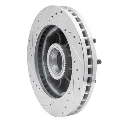 R1 Concepts R1 01-02 Chevrolet Express 3500 Front Right Drilled & Slotted Silver Brake Rotor