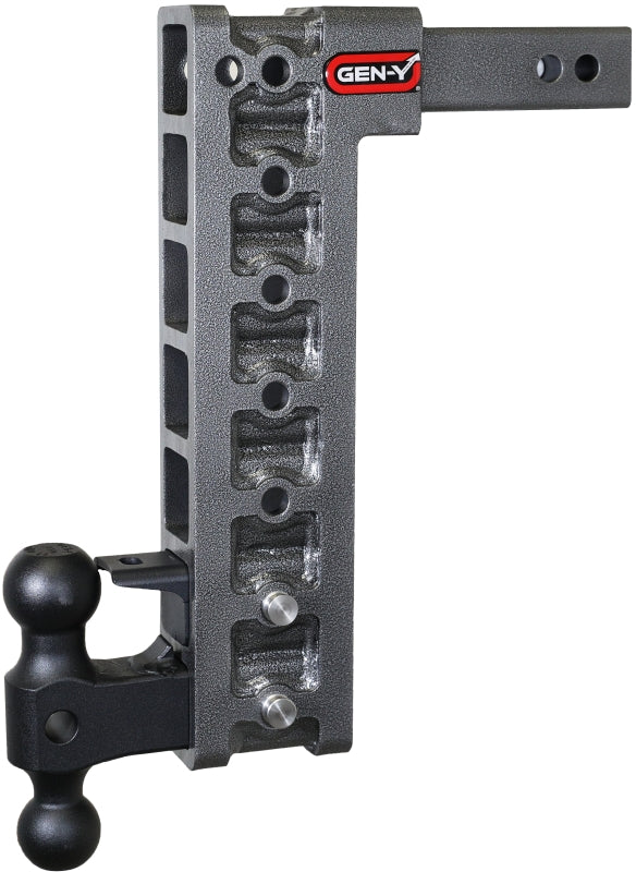 GEN-Y Hitch Gen-Y Mega Duty 2in Shank 15in Drop 16K Hitch w/Dual-Ball/Pintle Lock/Stabilizer Kit