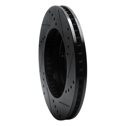 R1 Concepts R1 97-05 Chevrolet Classic Front Left Drilled & Slotted Black Brake Rotor